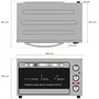 Grunkel HR-28SILVER Horno Eléctrico Multifunción de 28 Litros 1600W - Sobremesa, Convección, 3 Modos, 230°C, Temporizador 60 Min, Luz Interior, Color Plata